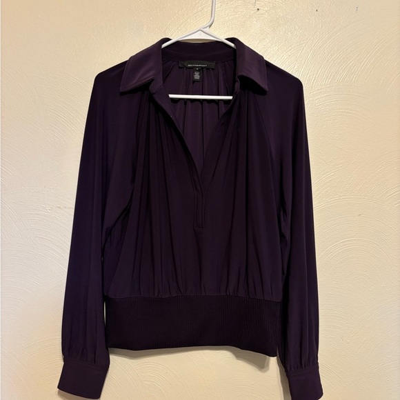 White House Black Market Tops - White House Black Market Purple Long Sleeve Blouse